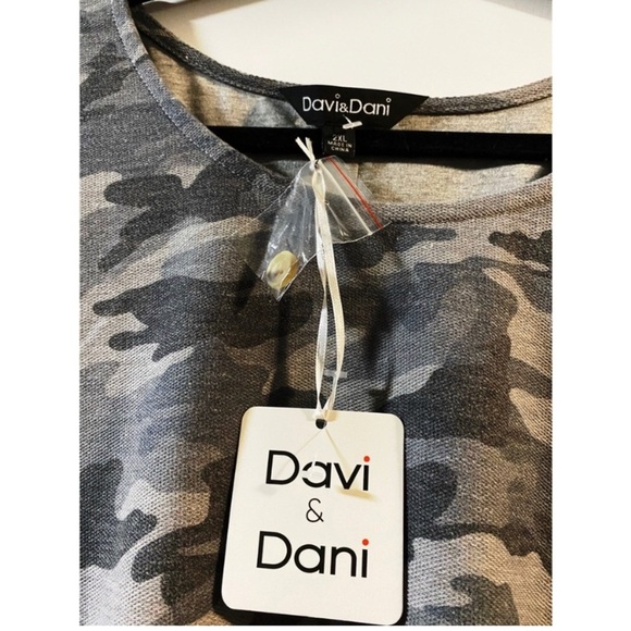DAVI & DANI Camo Sweater Dress - Picture 4 of 7